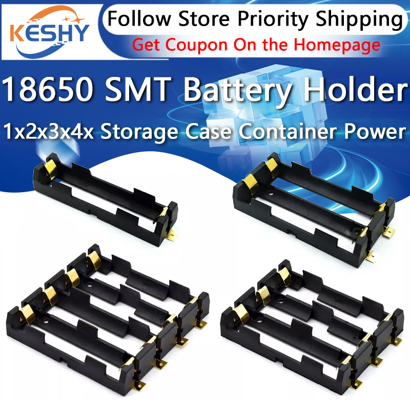 Renewable Energy Sources - 1x2x3x4x18650 SMT Pil Tutucu 18650 SMD